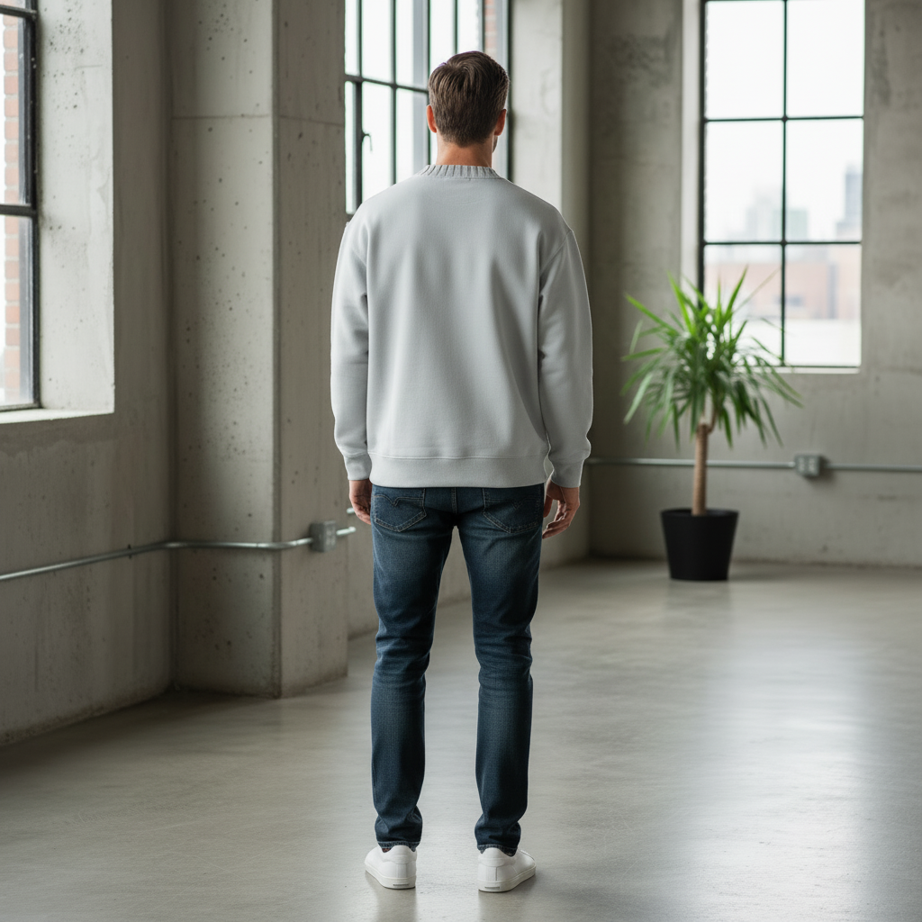 Knitted Round Neck Oversize Sweatshirt