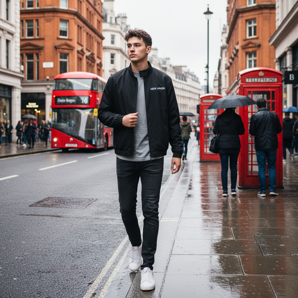 Stand Collar Bomber Jacket